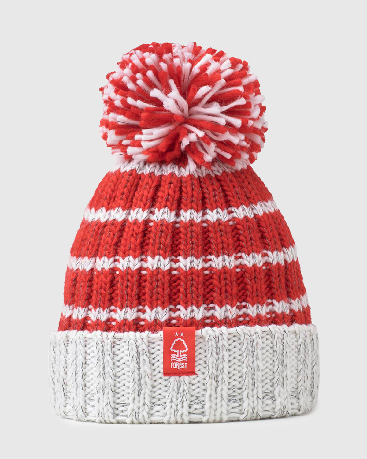 NFFC Red & Grey Striped Reflective Super Bobble