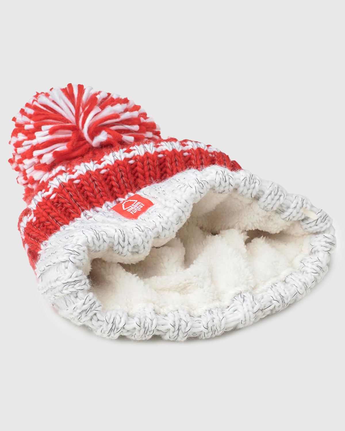 NFFC Red & Grey Striped Reflective Super Bobble