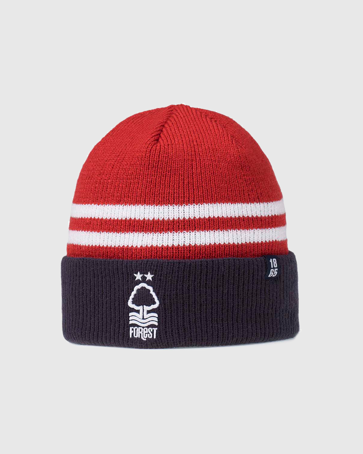 NFFC Red and Navy 1865 Cuff Knit Beanie