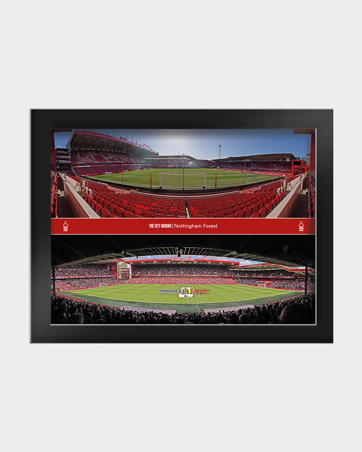 NFFC Stadium Montage Tempered Glass Framed Print - 8 x 6