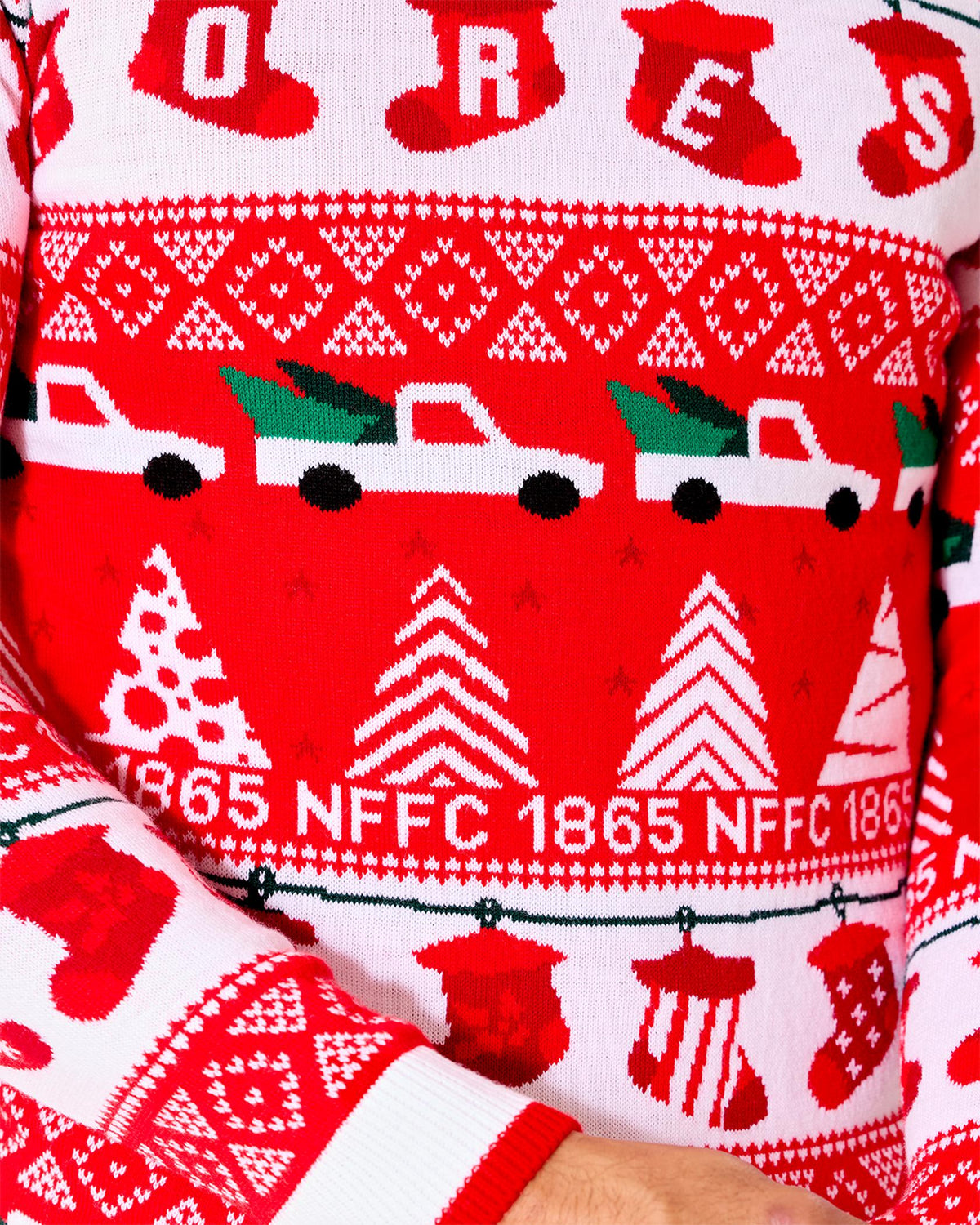 NFFC Red Stockings Christmas Jumper