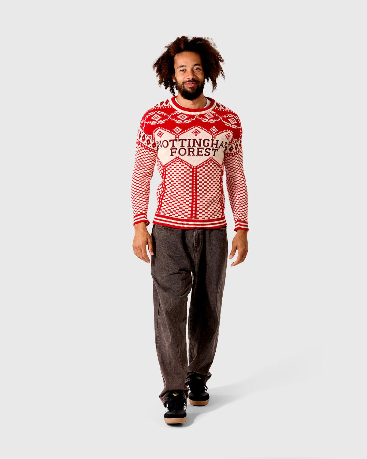 NFFC Red Nordic Retro Christmas Jumper