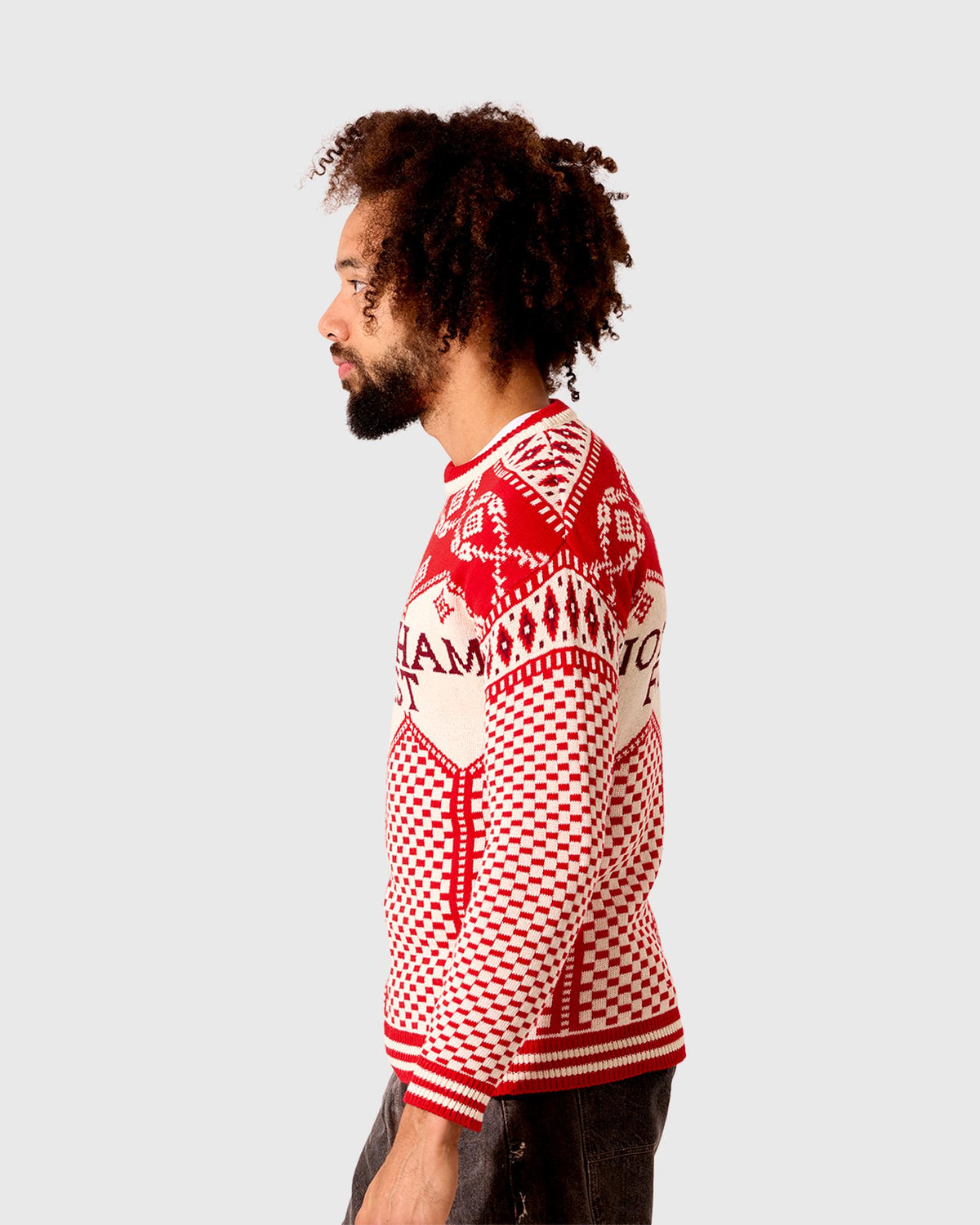 NFFC Red Nordic Retro Christmas Jumper