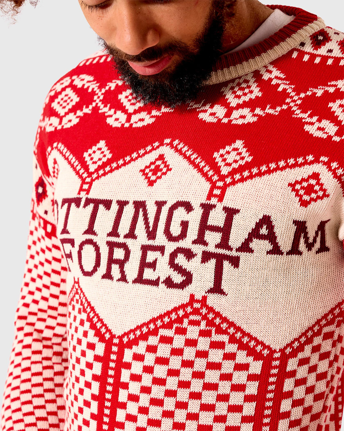 NFFC Red Nordic Retro Christmas Jumper