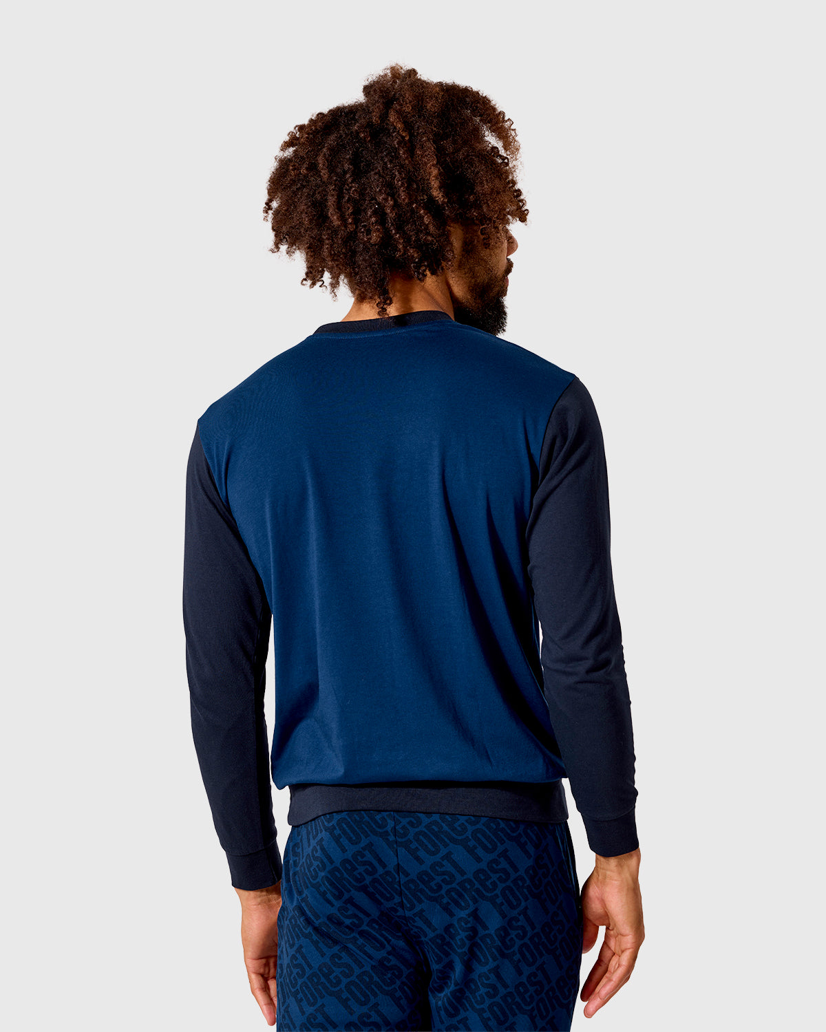 NFFC Navy Repeat Print Pyjama Set
