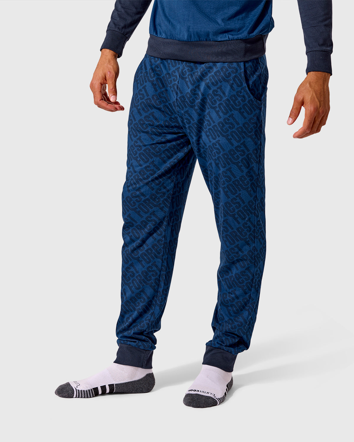 NFFC Navy Repeat Print Pyjama Set