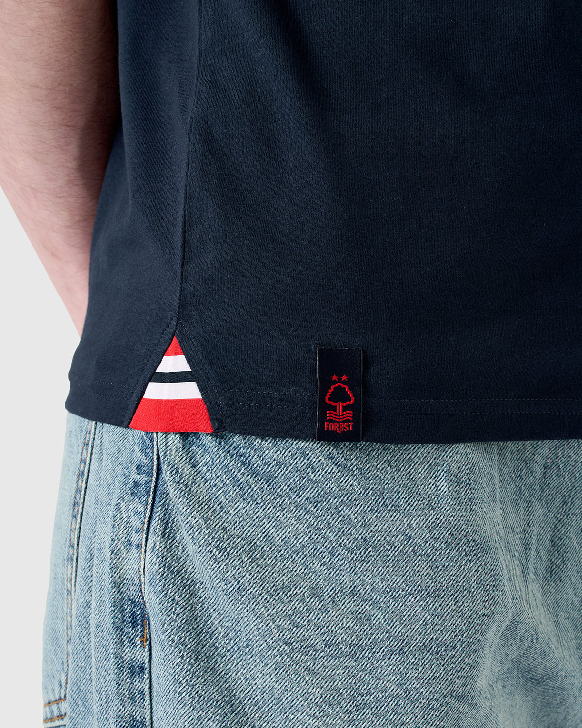 NFFC Navy Sports Casual Tipped Sleeve Polo