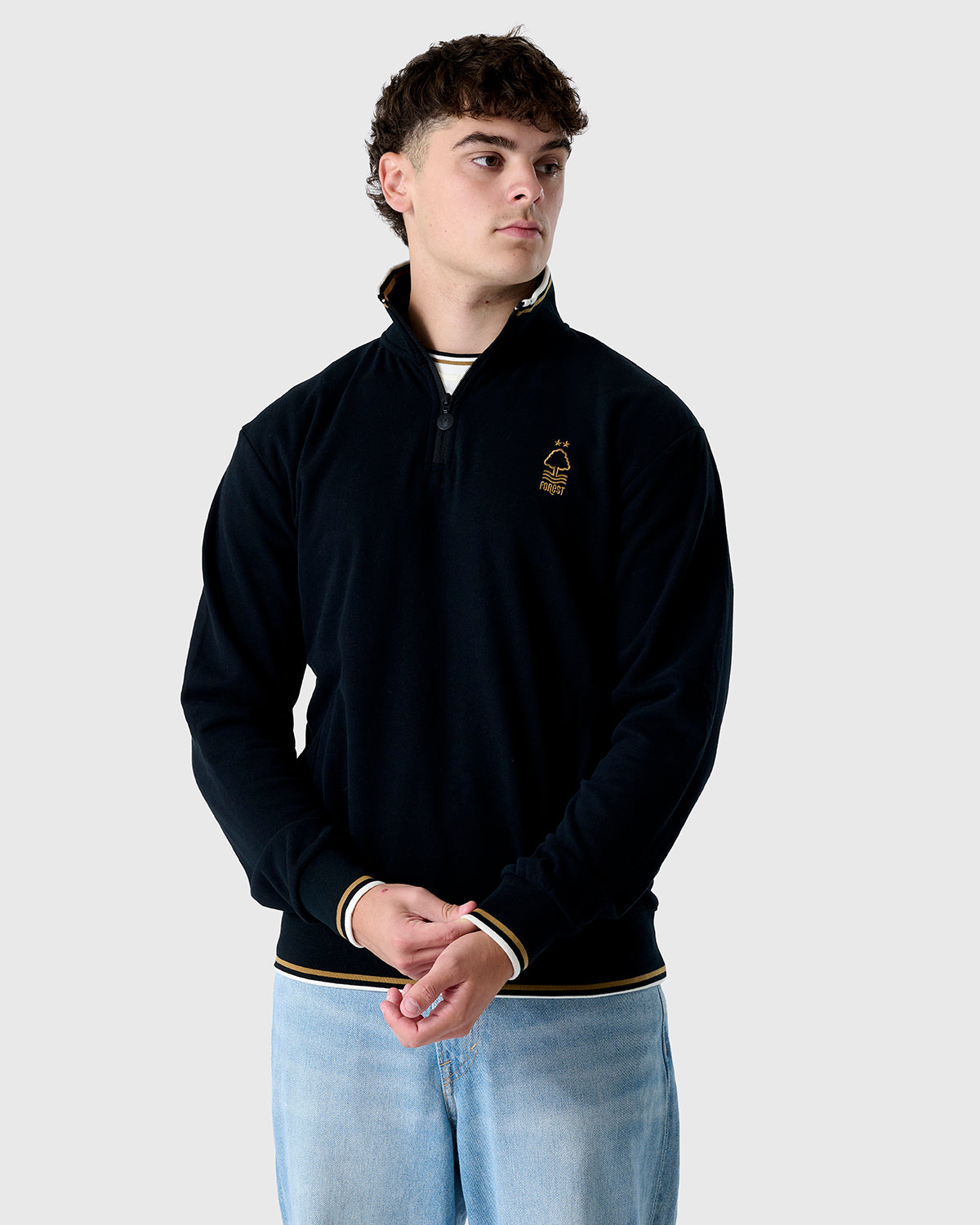 NFFC Black Trent Style 1/4 Zip Top