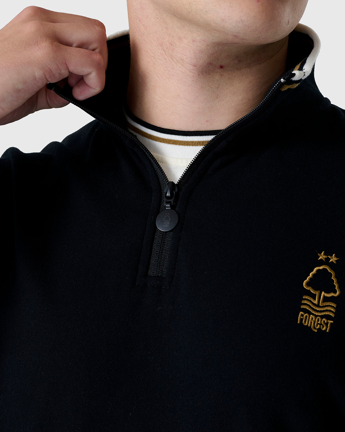 NFFC Black Trent Style 1/4 Zip Top