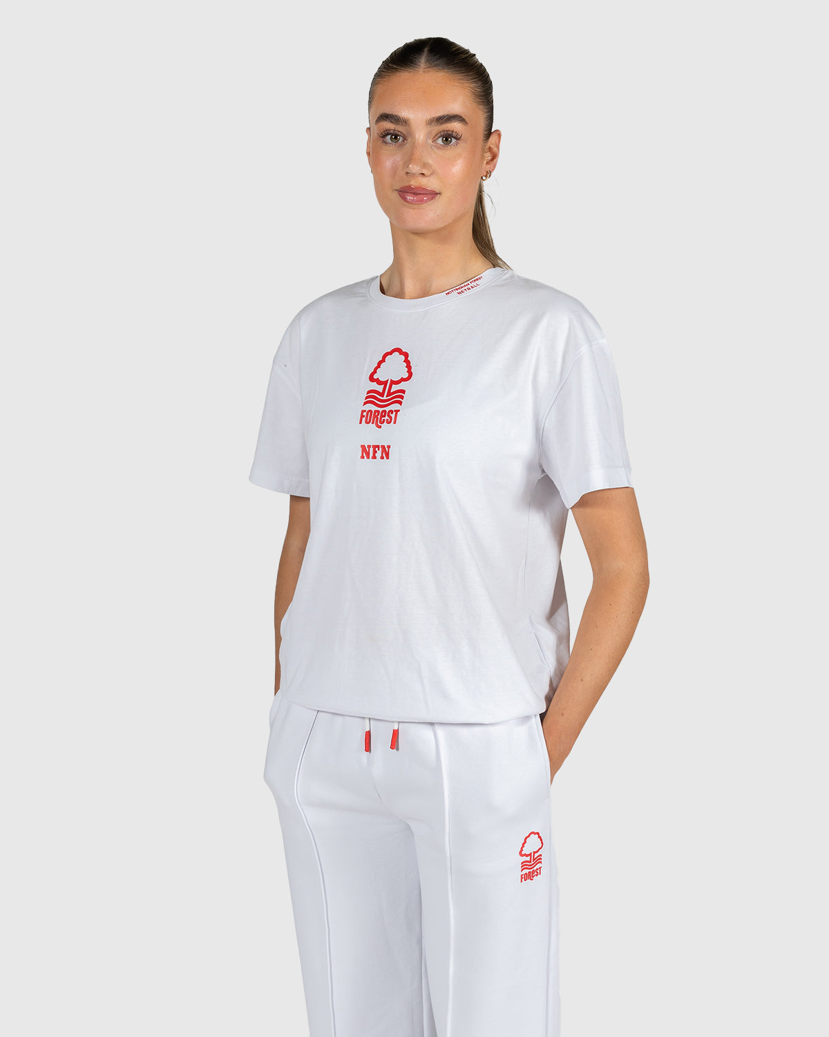NFN Women's White Crest Logo T-Shirt