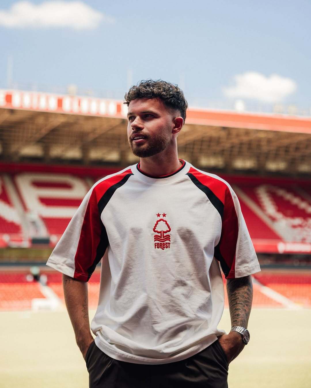 Art of NFFC 90s Oversized Panelled White Tee