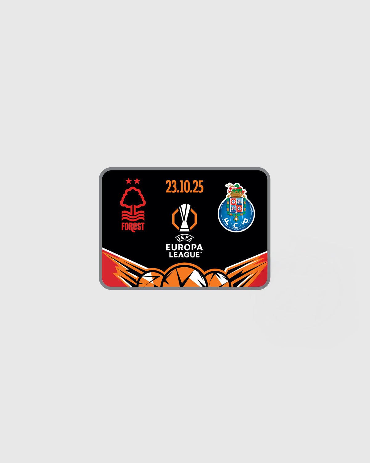 NFFC UEL 25/26 Nottingham Forest vs FC Porto Pin Badge