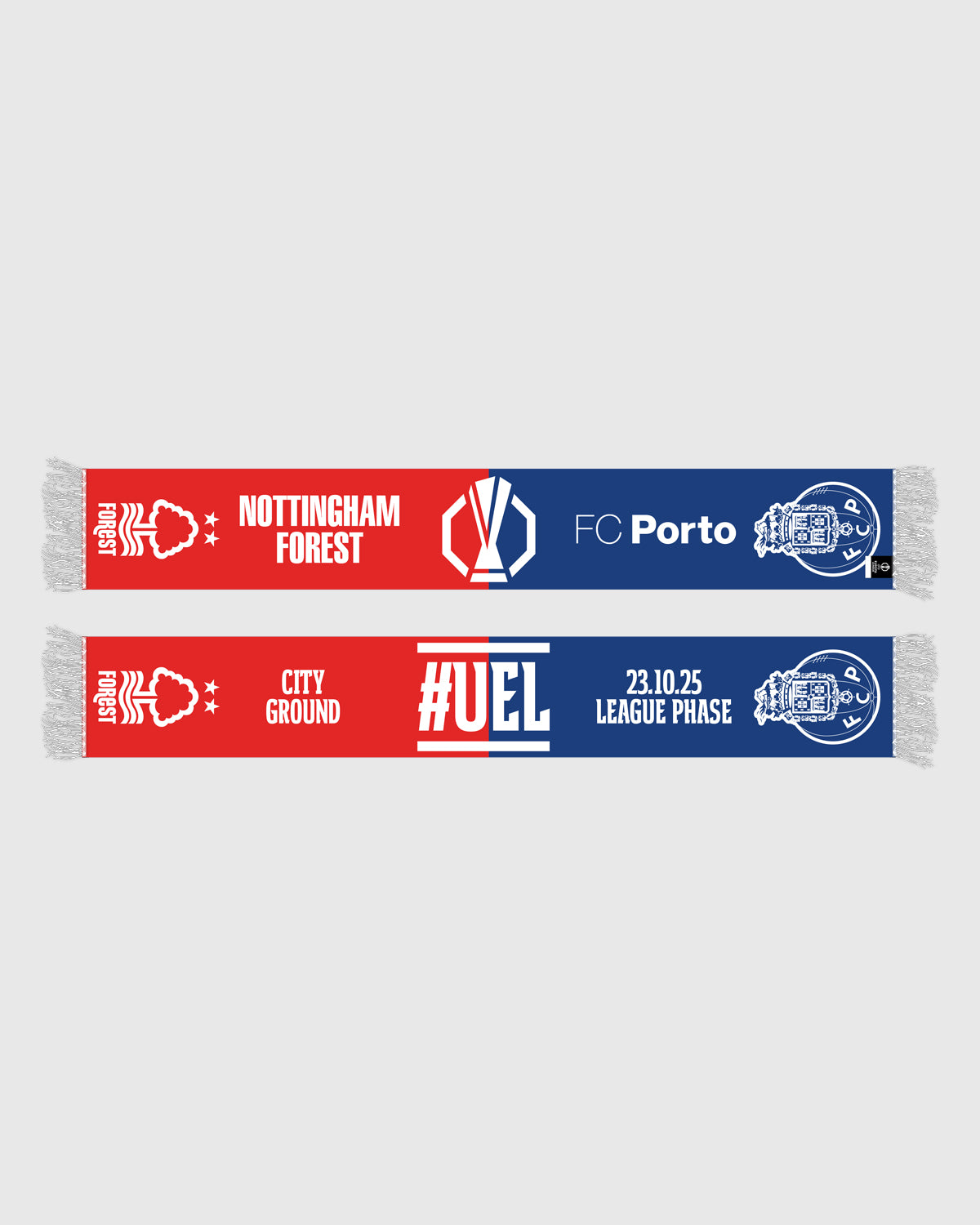 NFFC UEL 25/26 Nottingham Forest vs FC Porto Half & Half Scarf