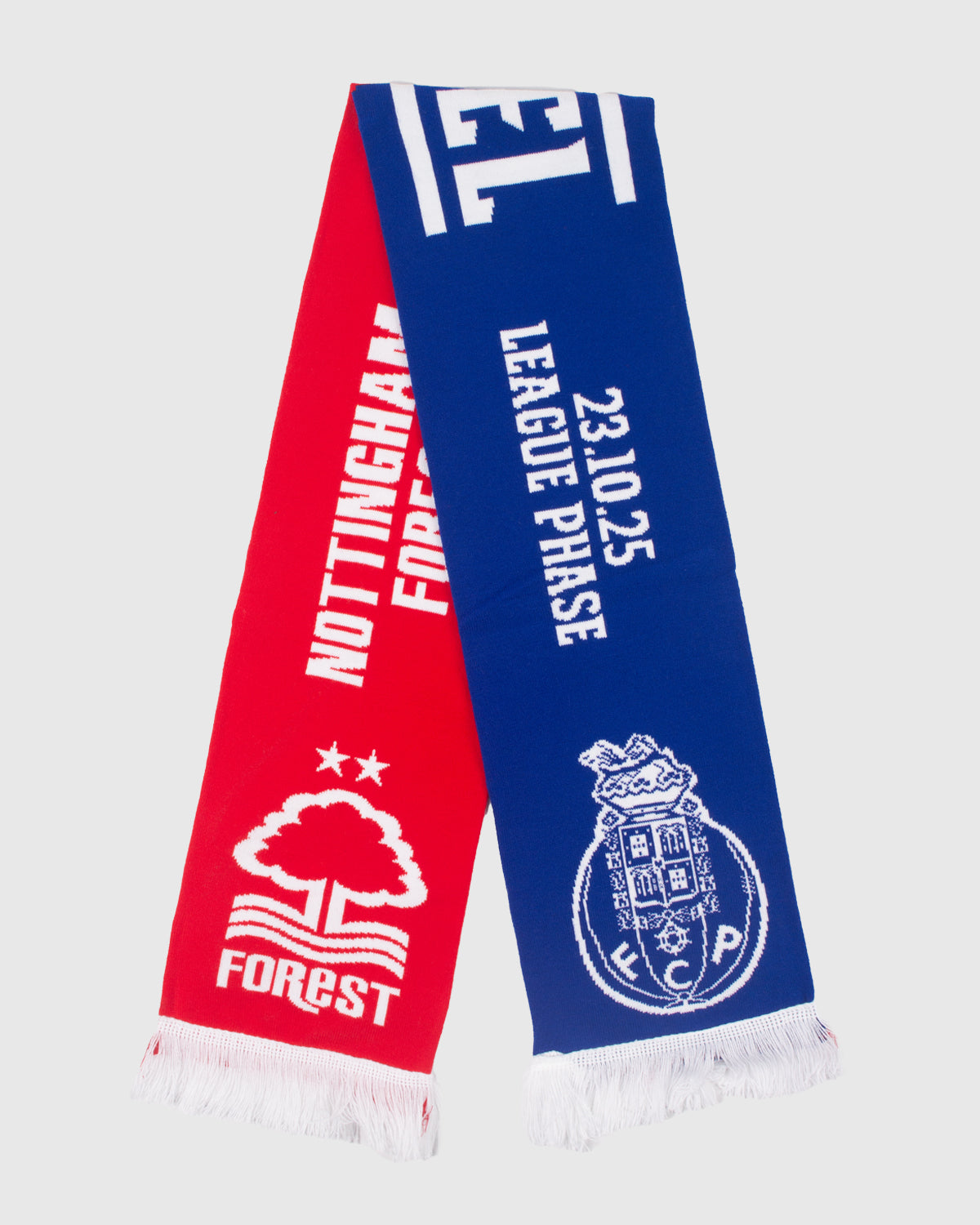 NFFC UEL 25/26 Nottingham Forest vs FC Porto Half & Half Scarf