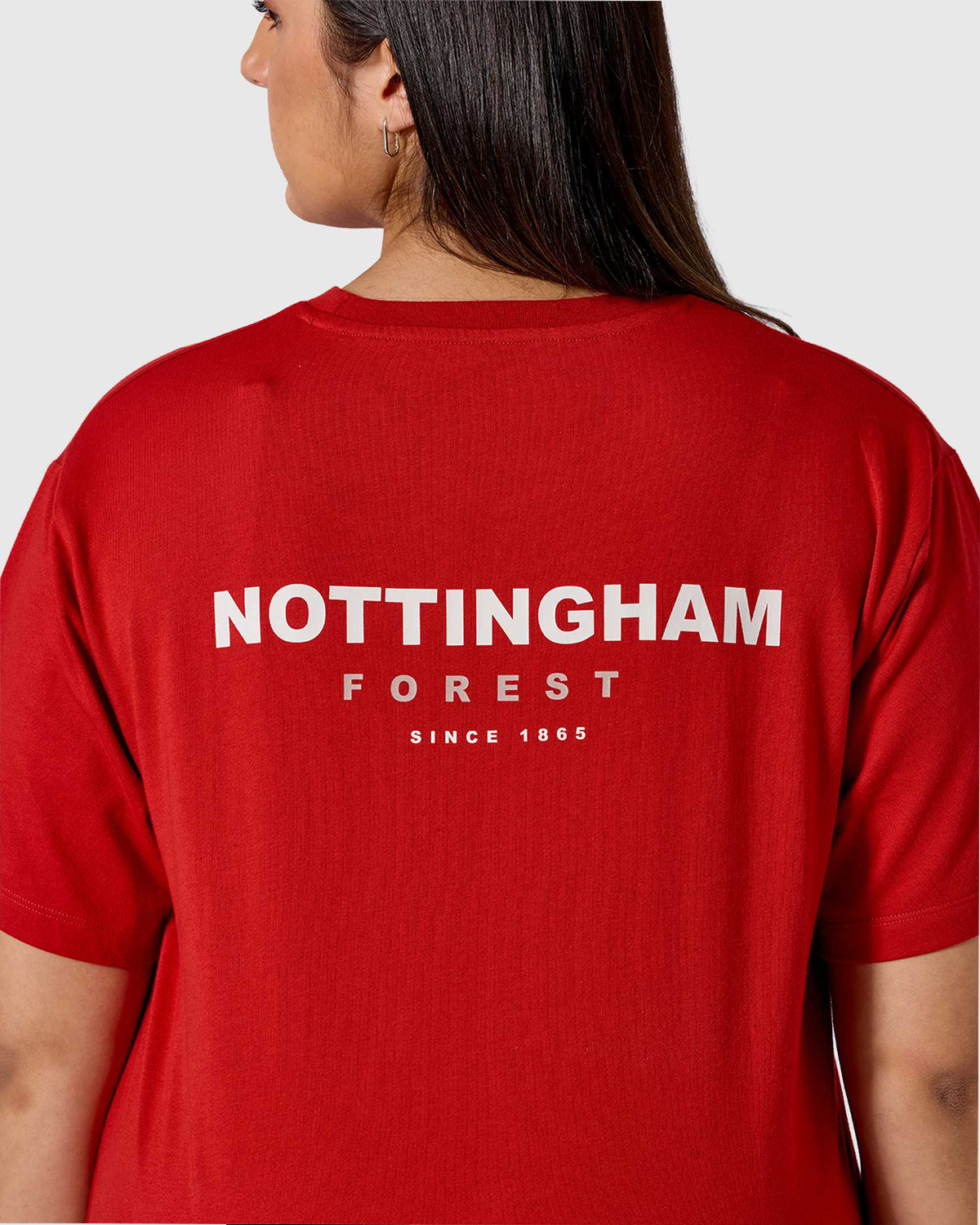 NFFC Women's Mist Back Print Red T-Shirt