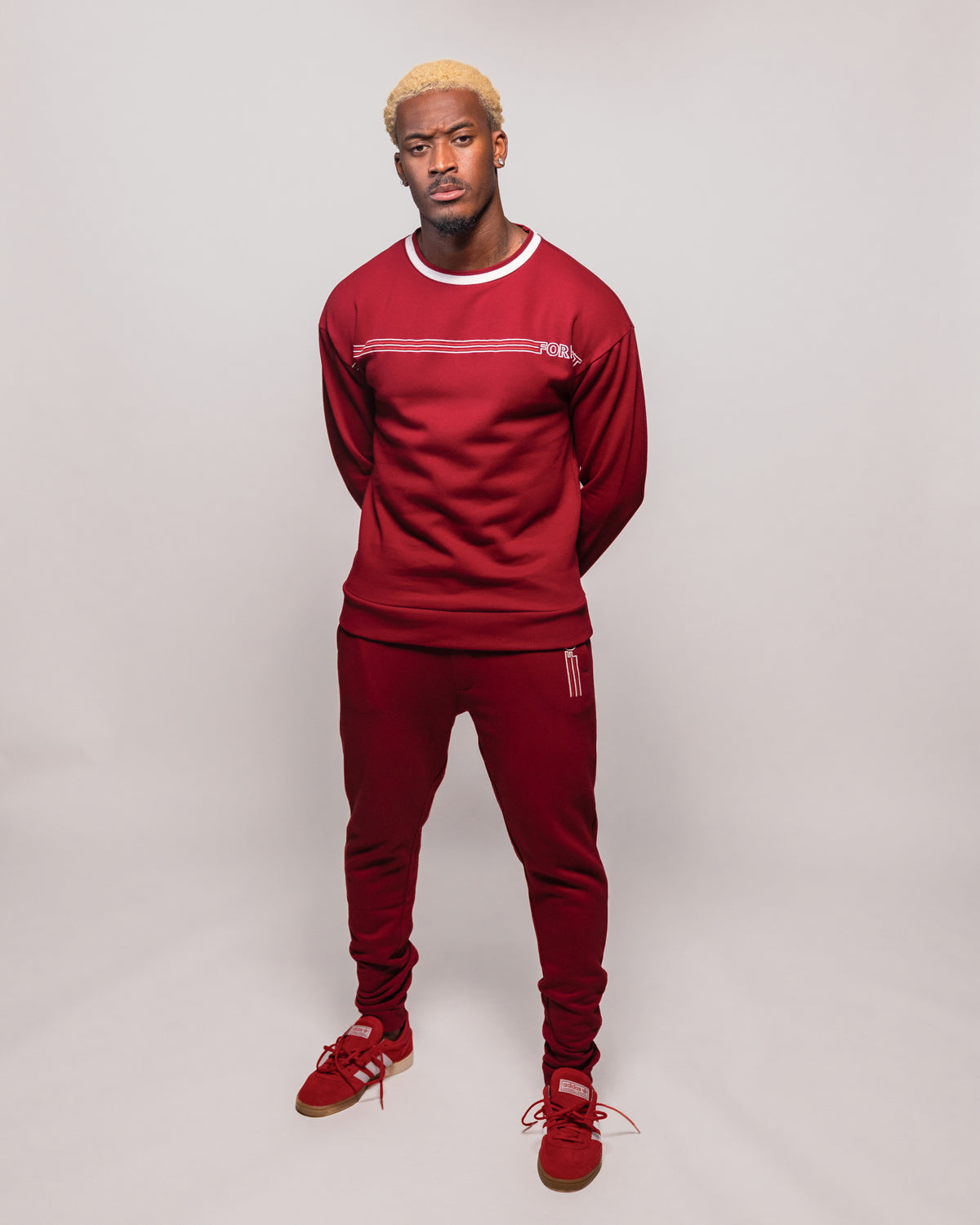 NFFC Stripe Collection Red Joggers
