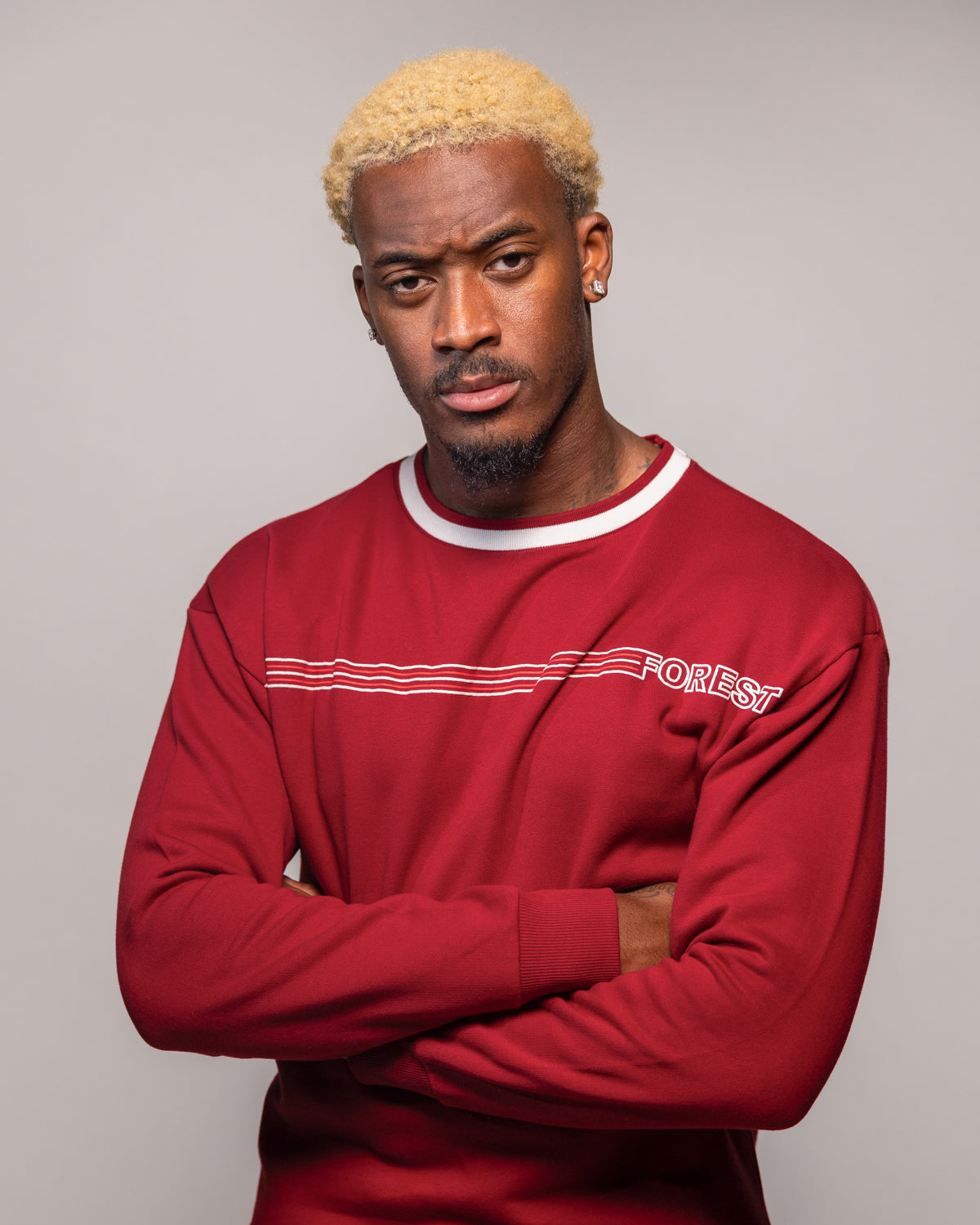 NFFC Stripe Collection Red Sweatshirt