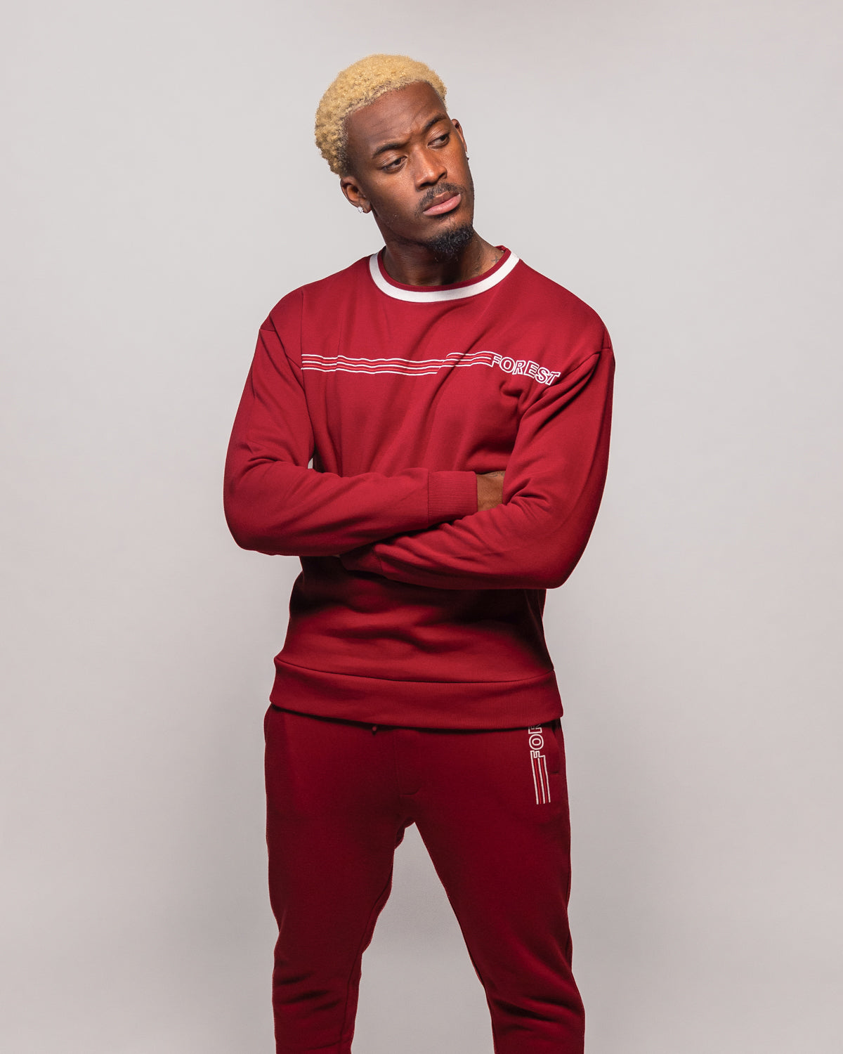 NFFC Stripe Collection Red Sweatshirt