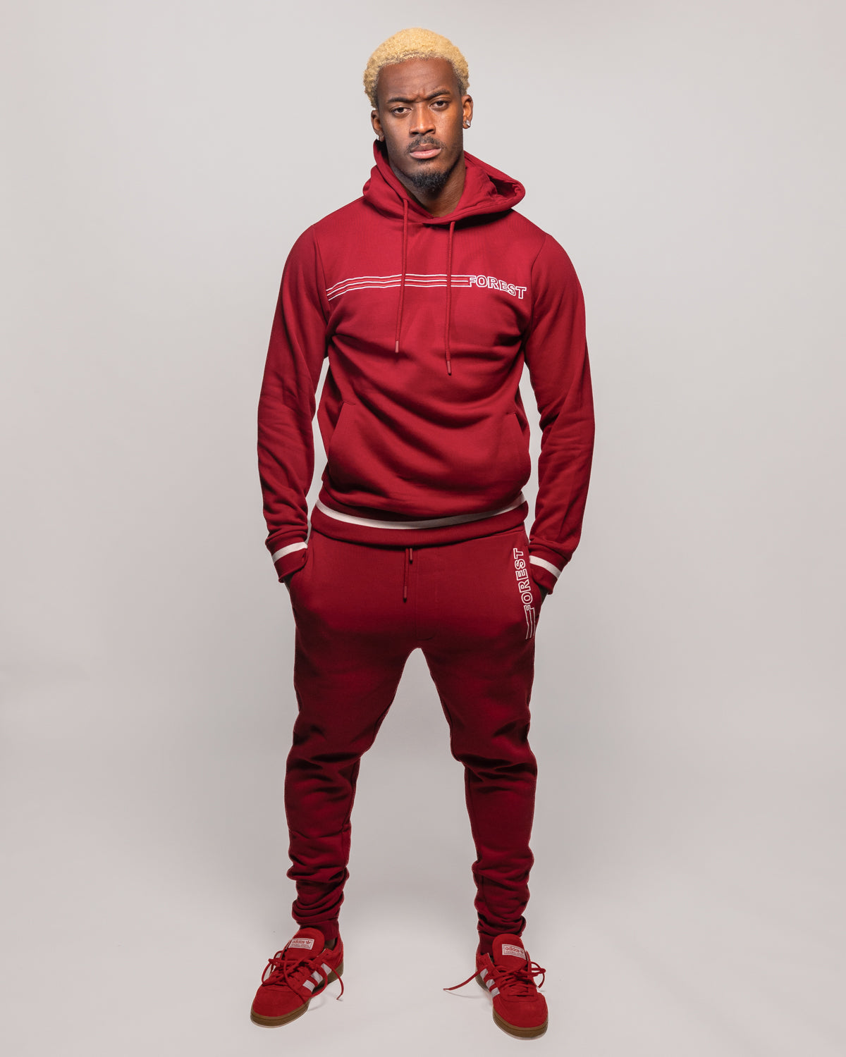 NFFC Stripe Collection Red Hoodie