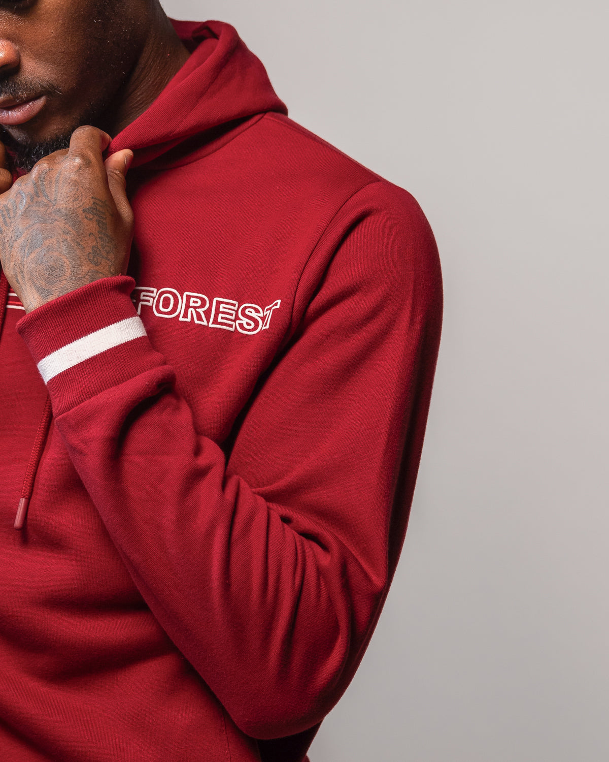 NFFC Stripe Collection Red Hoodie