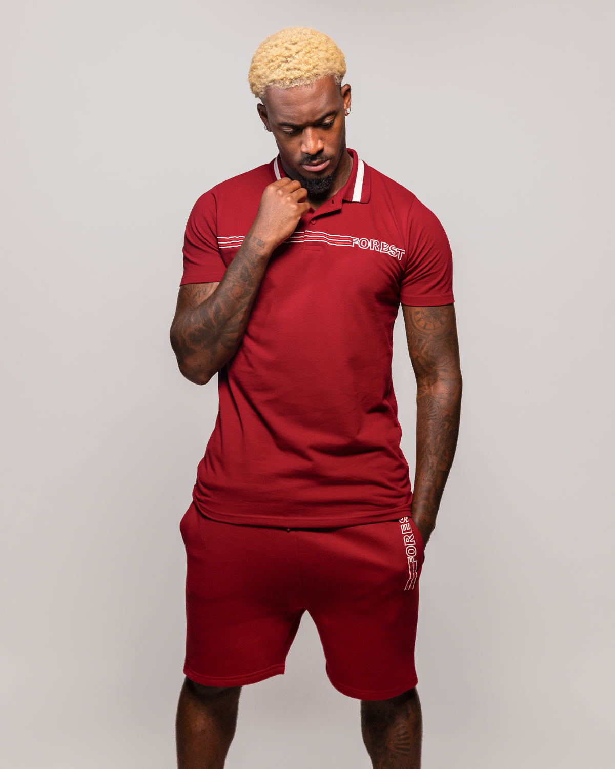 NFFC Stripe Collection Red Shorts