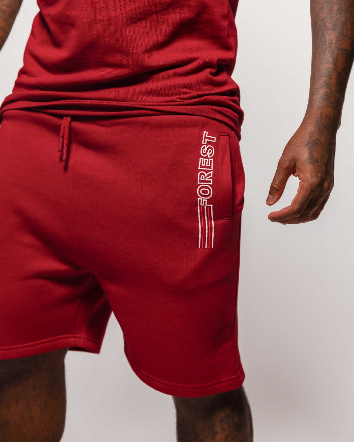 NFFC Stripe Collection Red Shorts
