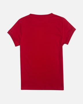 NFFC Womens Red Essential Crew Neck T-Shirt
