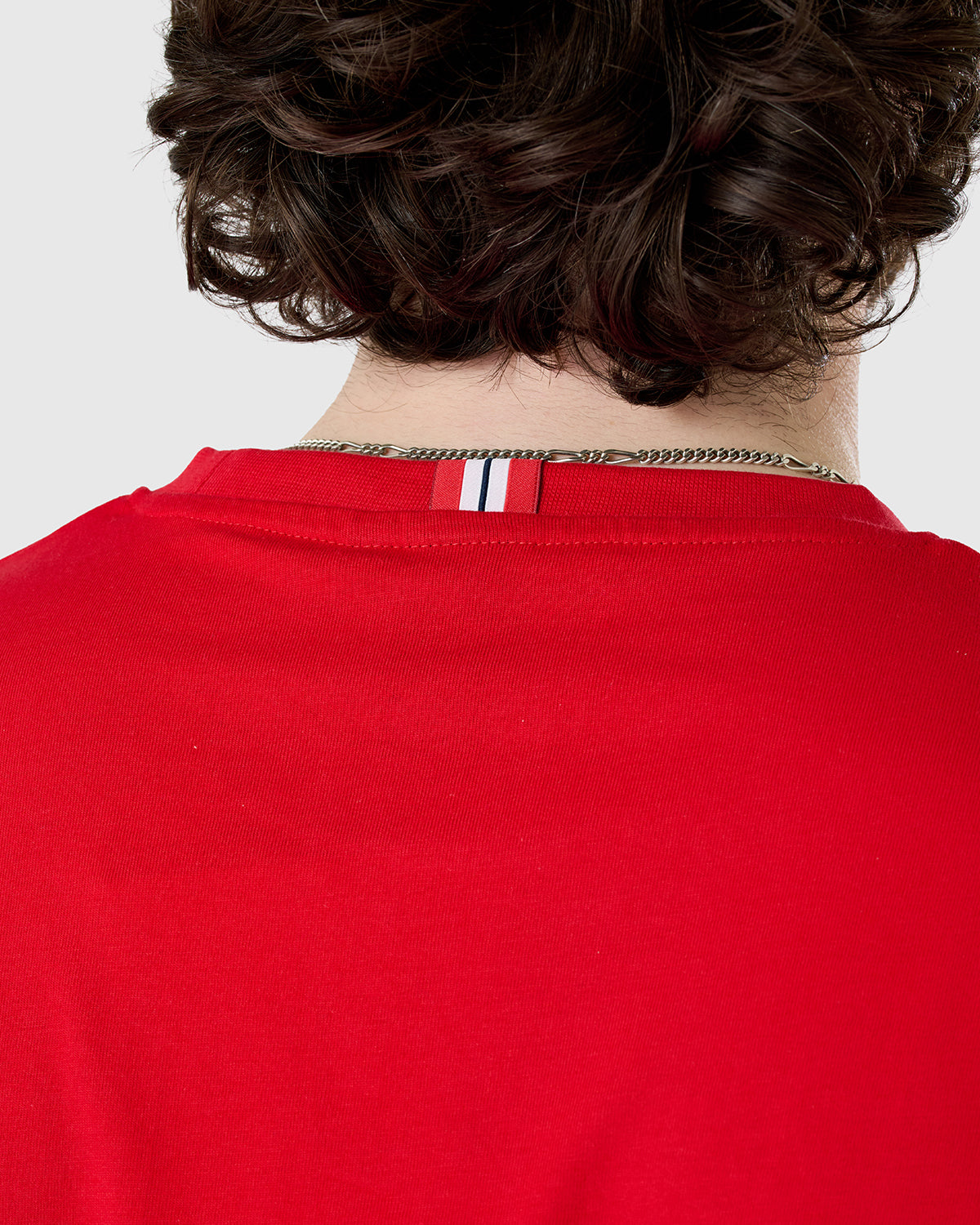 NFFC Red Sports Casual Tipped Sleeve T-Shirt