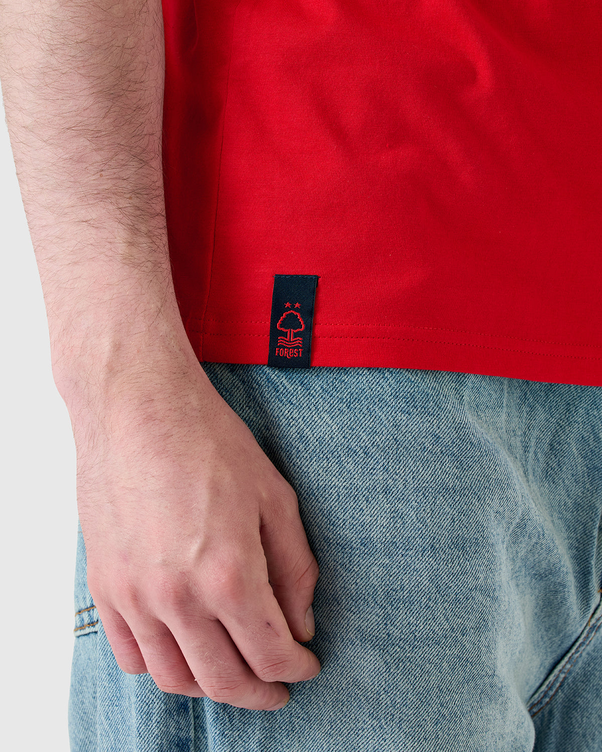 NFFC Red Sports Casual Tipped Sleeve T-Shirt