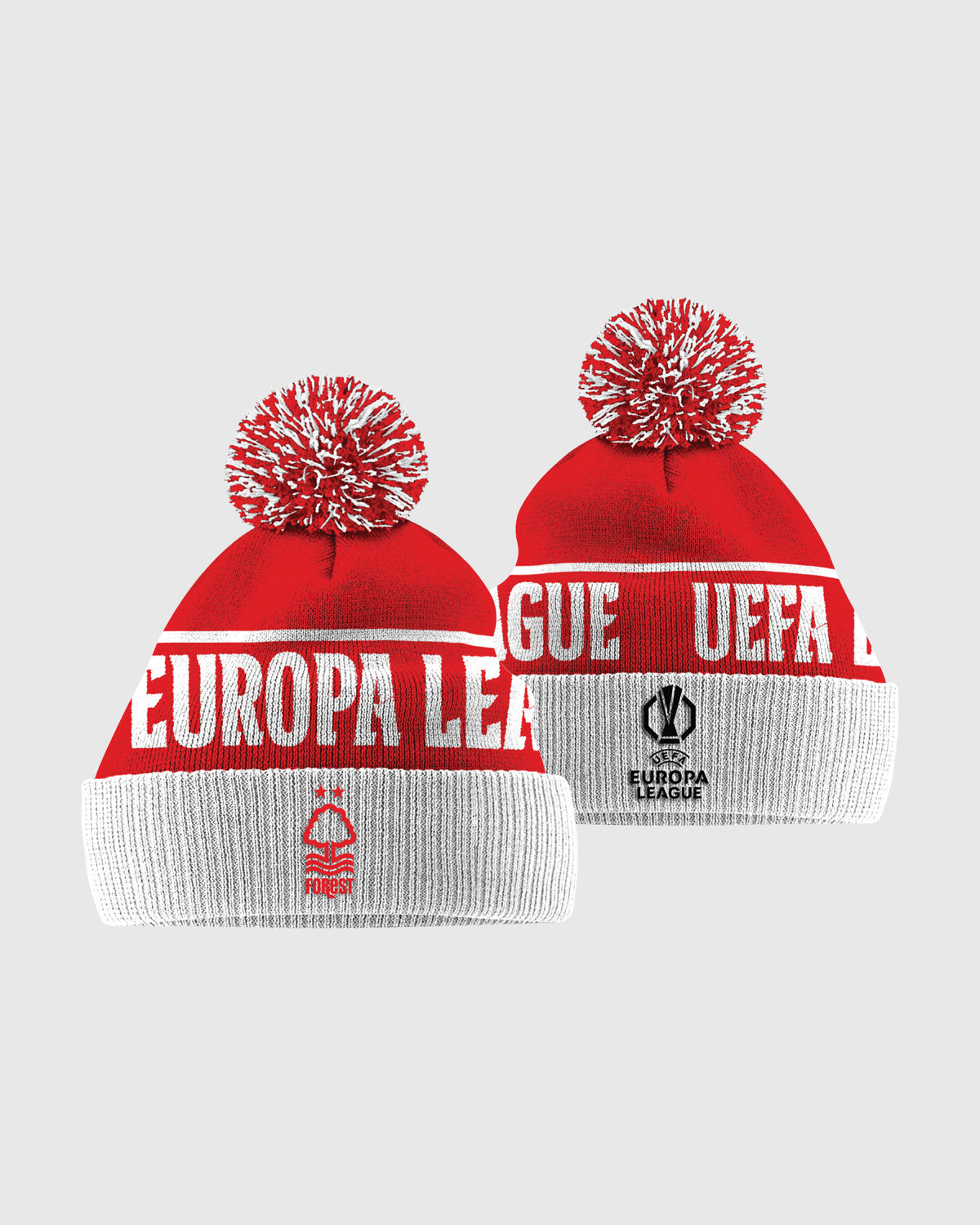 NFFC UEL 25/26 Red & White Bobble Hat