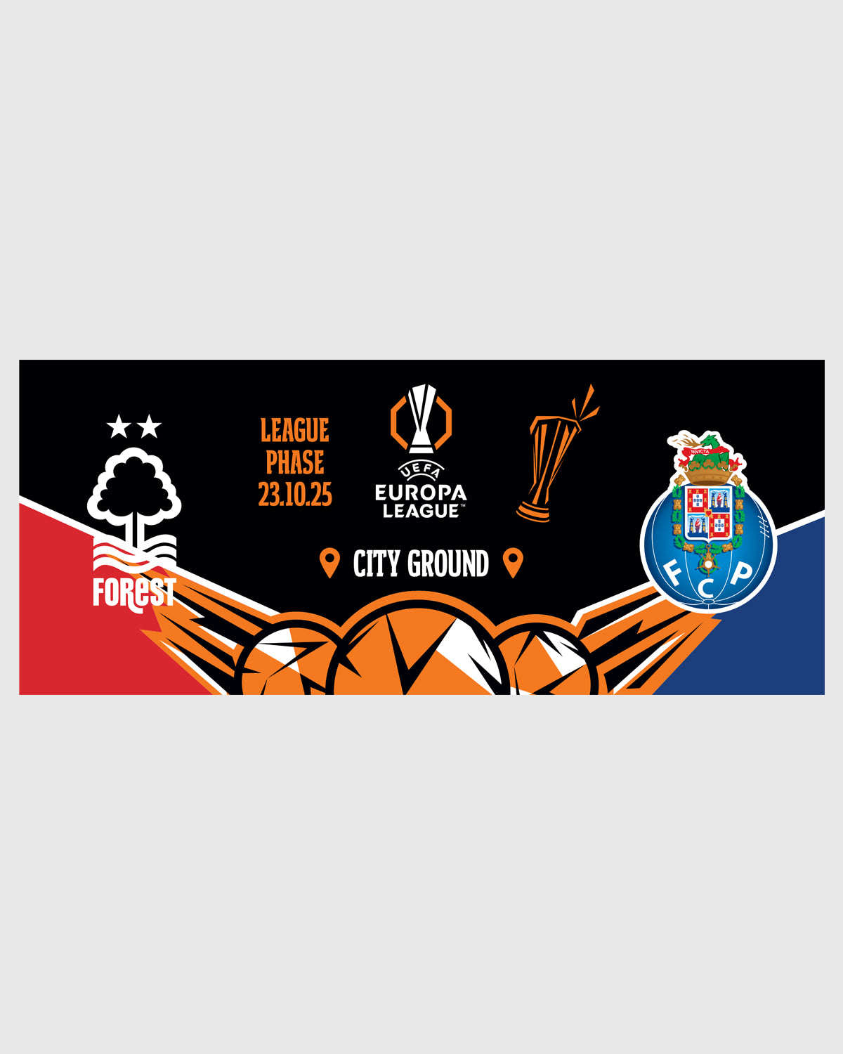NFFC UEL 25/26 Nottingham Forest vs FC Porto Mug