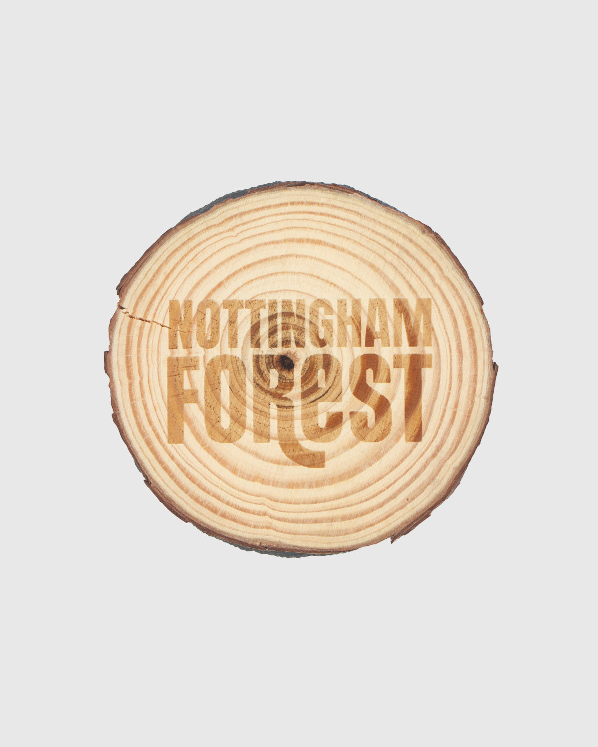 NFFC Wordmark Engraved Log Slice