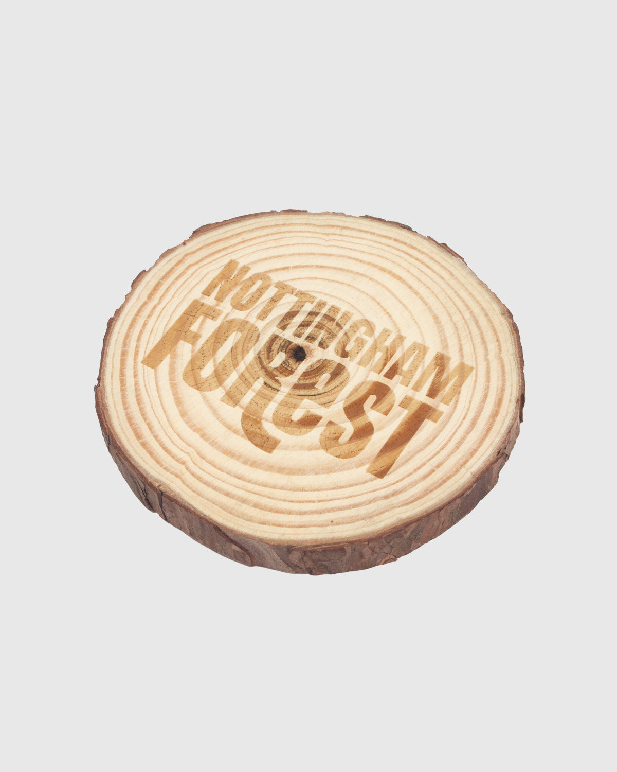NFFC Wordmark Engraved Log Slice