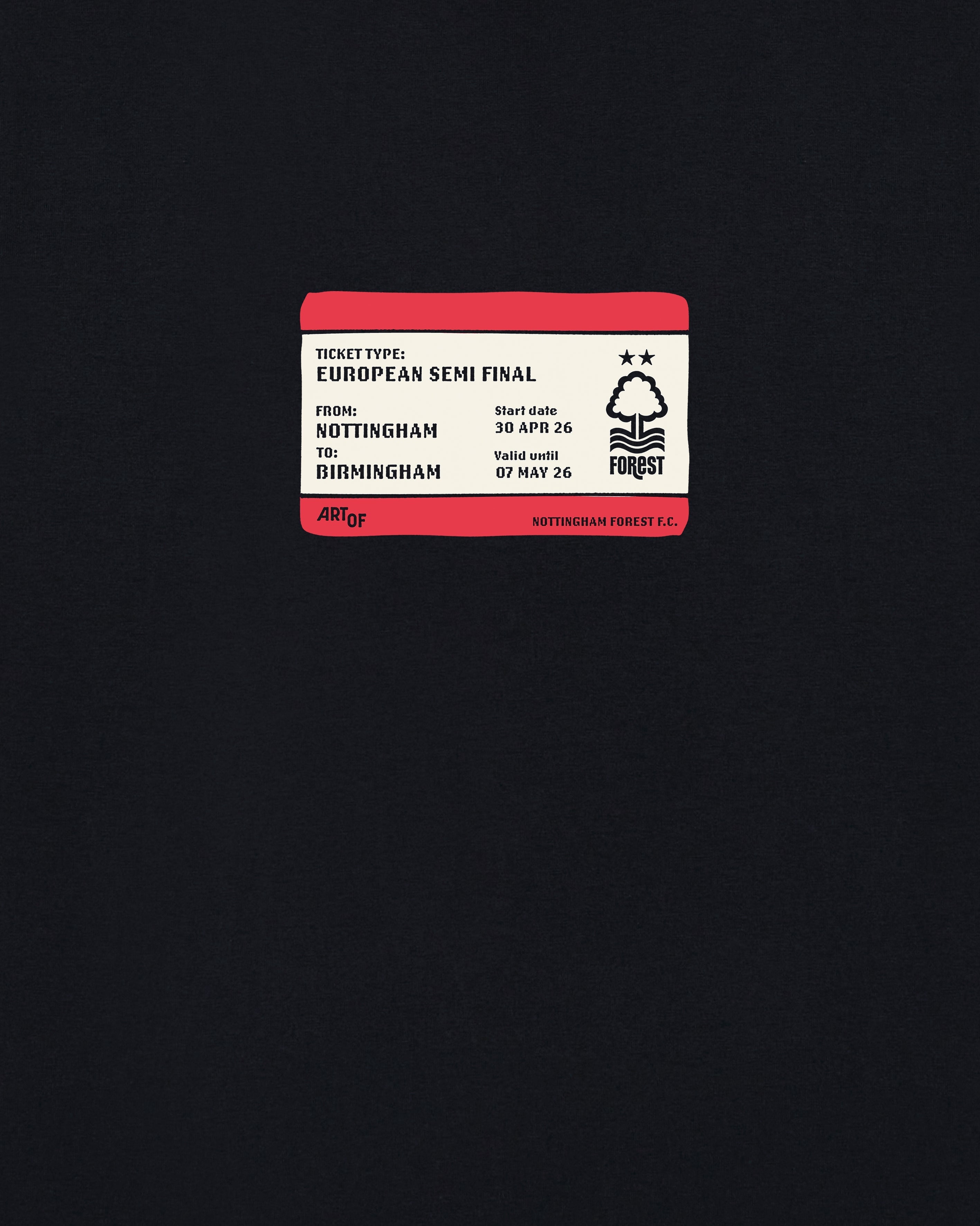 Art of NFFC Forest In Birmingham T-Shirt - Nottingham Forest FC