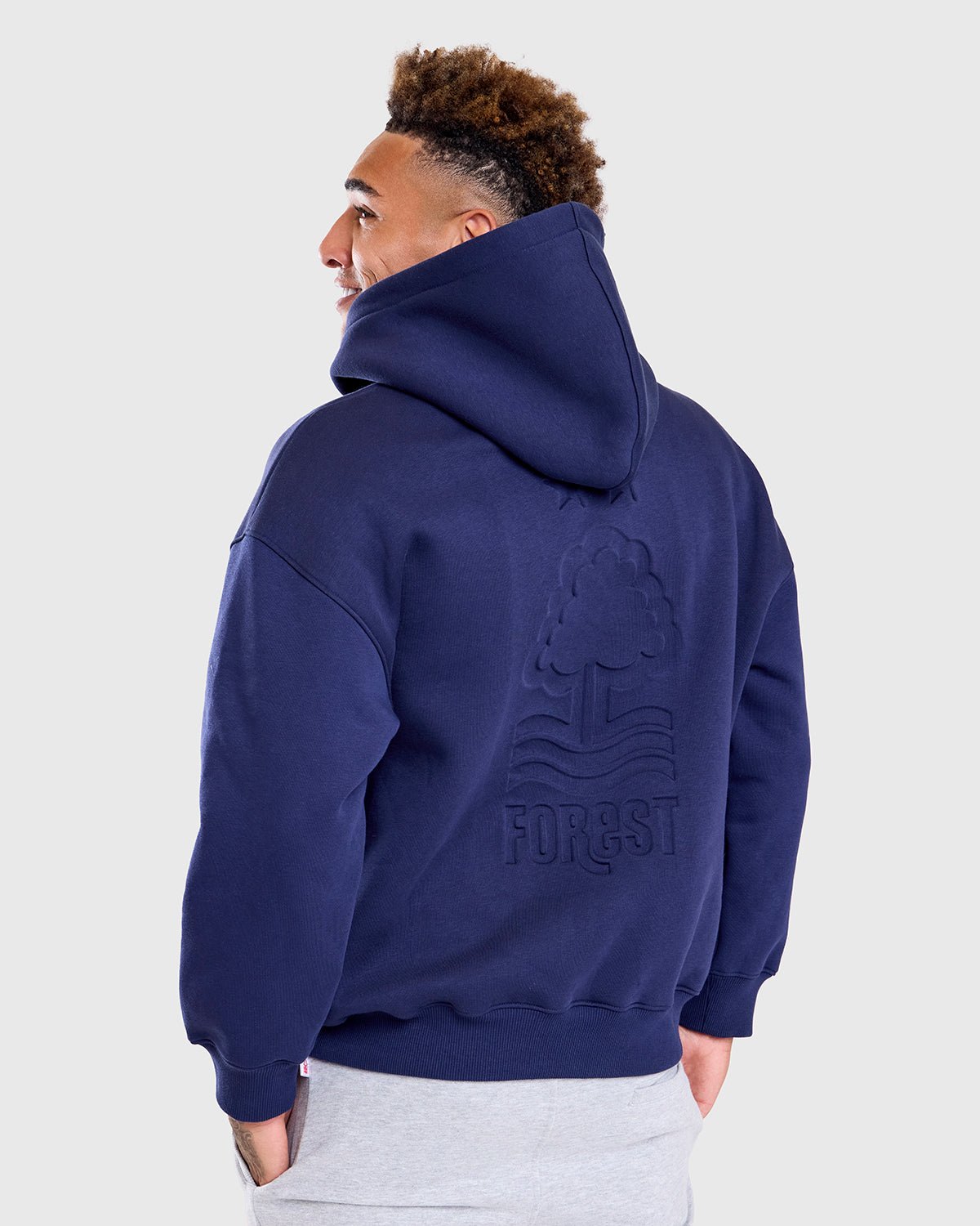 Art of NFFC Navy Debossed Full Zip Hoodie - Nottingham Forest FC