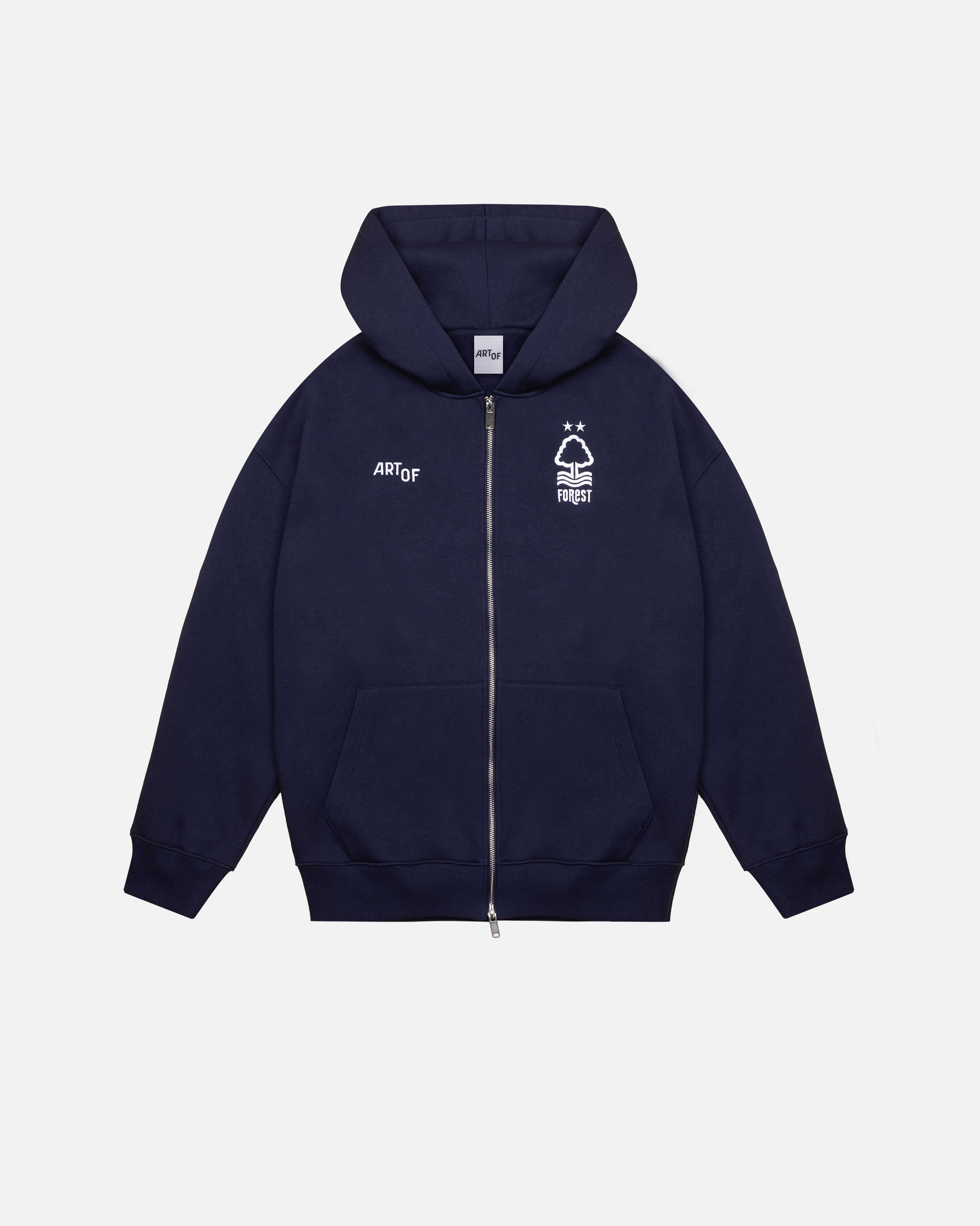 Art of NFFC Navy Debossed Full Zip Hoodie