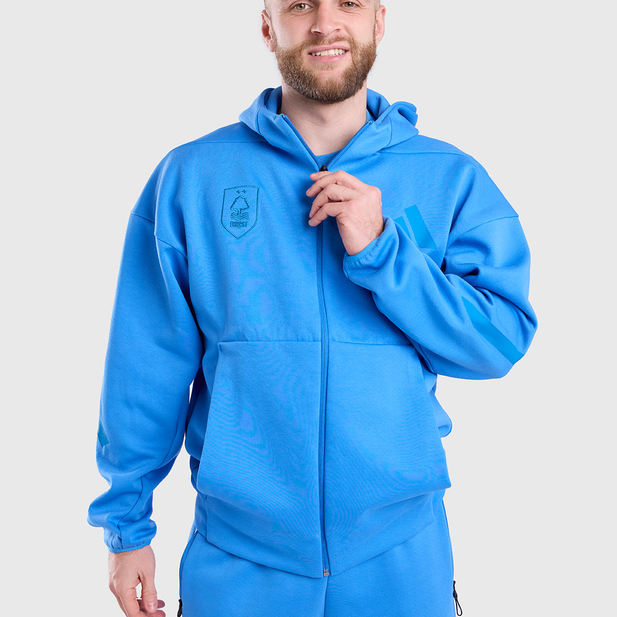 NFFC adidas Ray-Blue ZNE Full Zip Hoodie