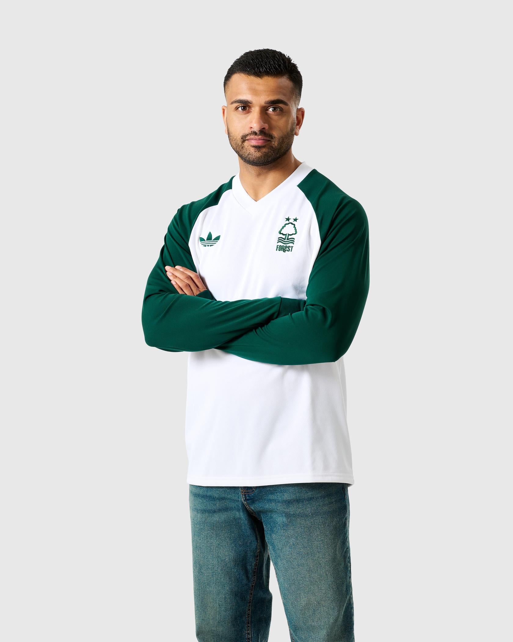 NFFC 26/27 adidas Originals Green & White Long Sleeve Jersey