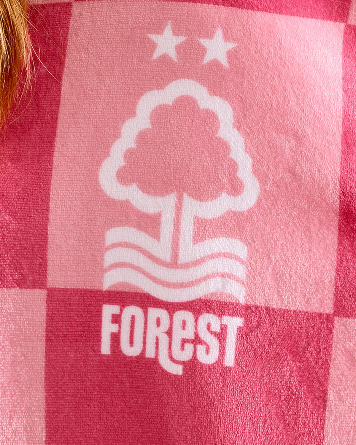 NFFC Junior Pink Checkerboard Sherpa Hoodie