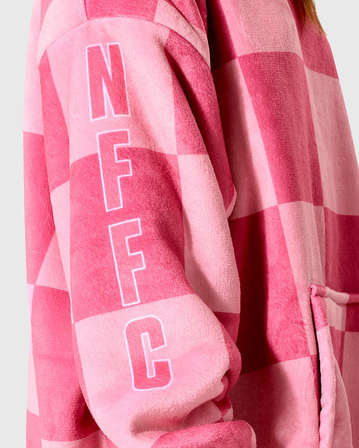NFFC Junior Pink Checkerboard Sherpa Hoodie