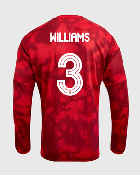 NFFC 26/27 Long Sleeve Home Shirt with Williams 3 NFFC Printing