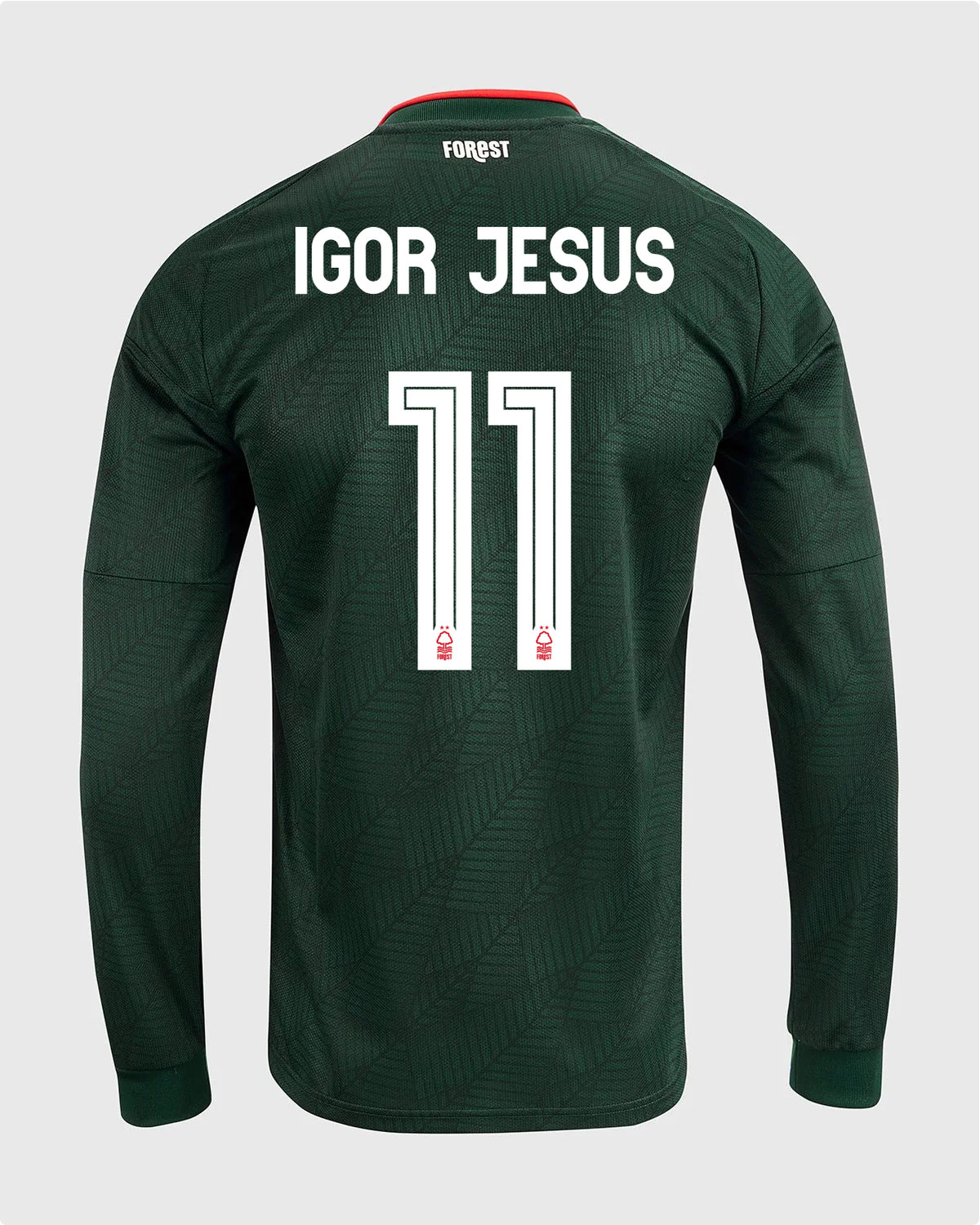 NFFC 26/27 Long Sleeve Away Shirt with Igor Jesus 11 NFFC Printing