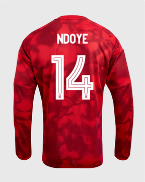 NFFC 26/27 Long Sleeve Home Shirt with Ndoye 14 NFFC Printing