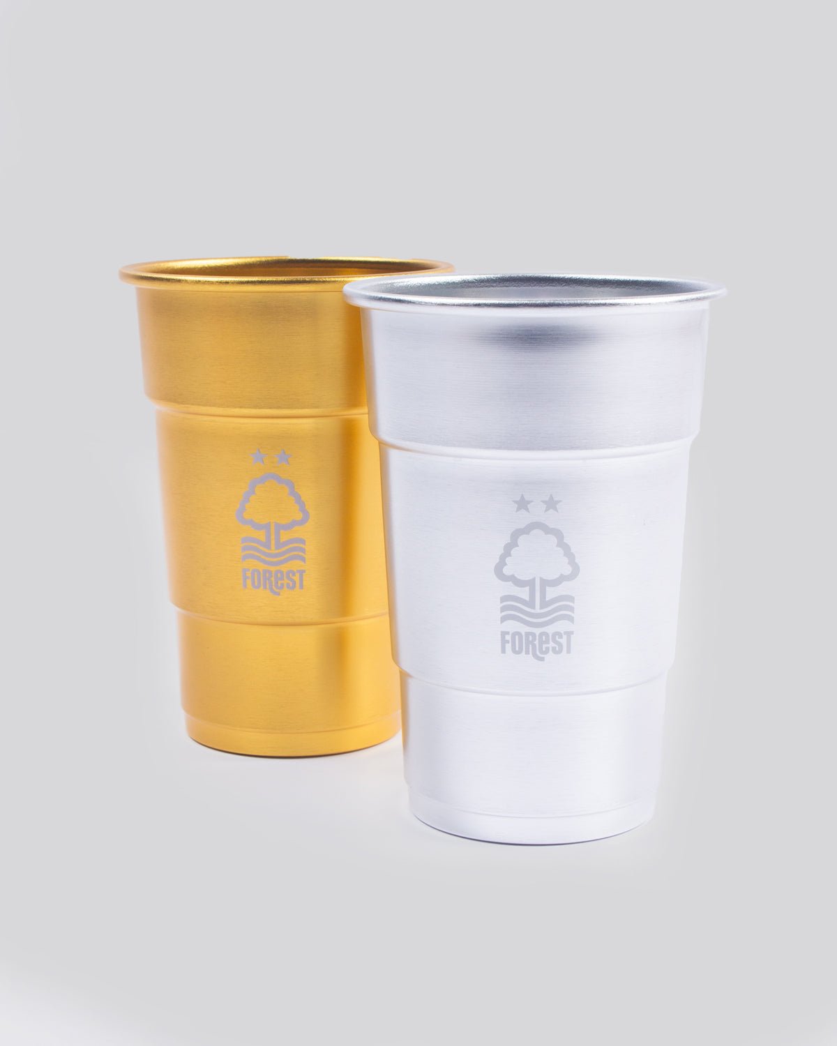 NFFC 2 Pack Metal Cups - Nottingham Forest FC