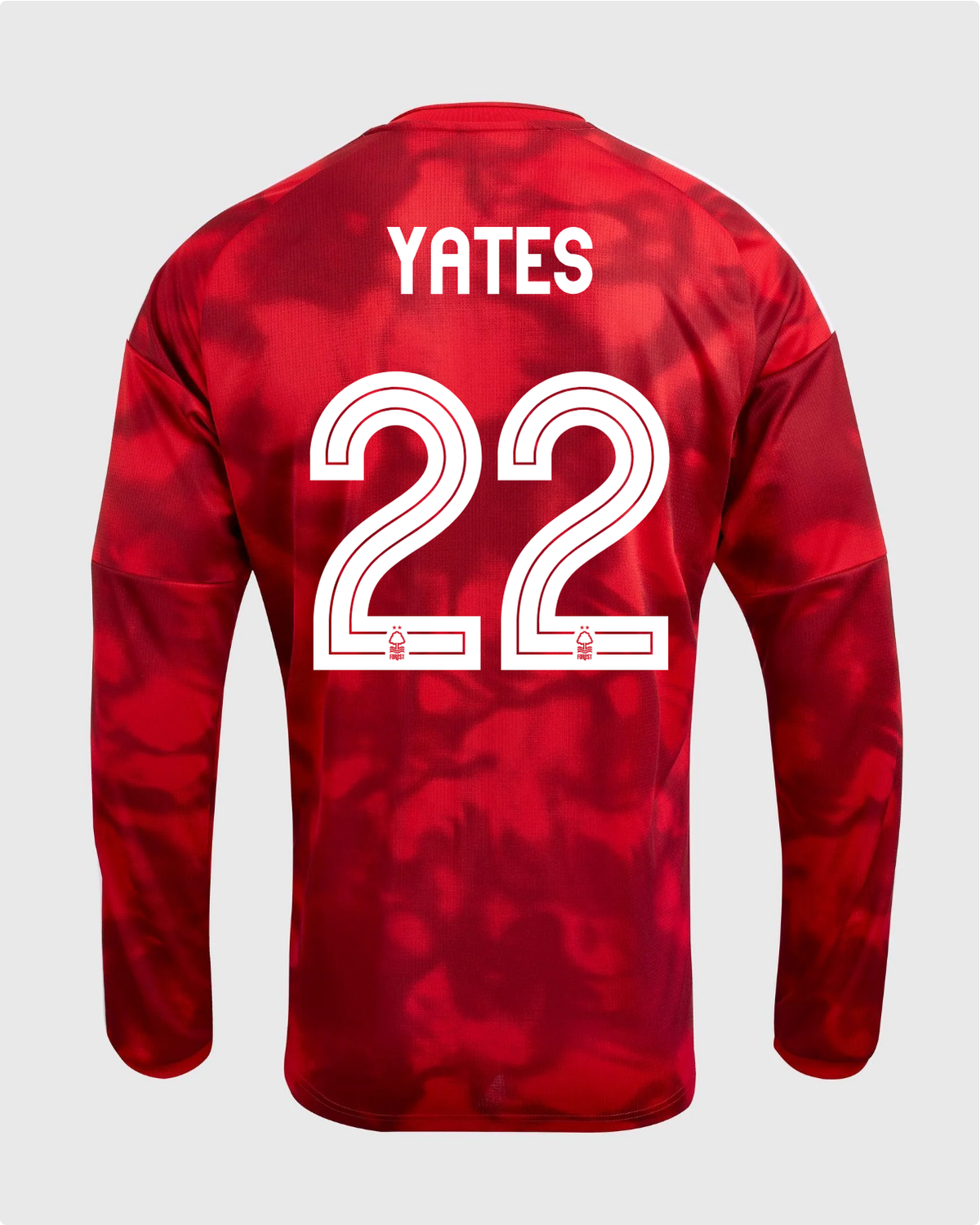 NFFC 26/27 Long Sleeve Home Shirt with Yates 22 NFFC Printing