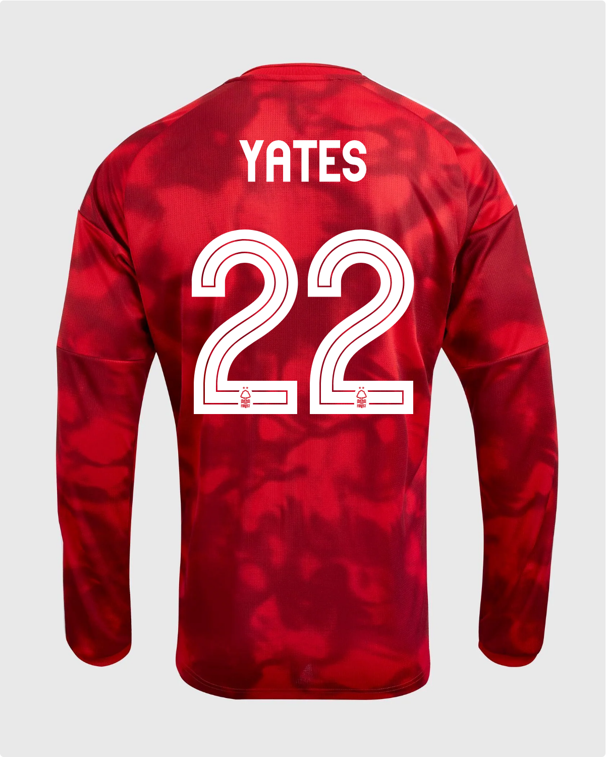 NFFC 26/27 Long Sleeve Home Shirt with Yates 22 NFFC Printing