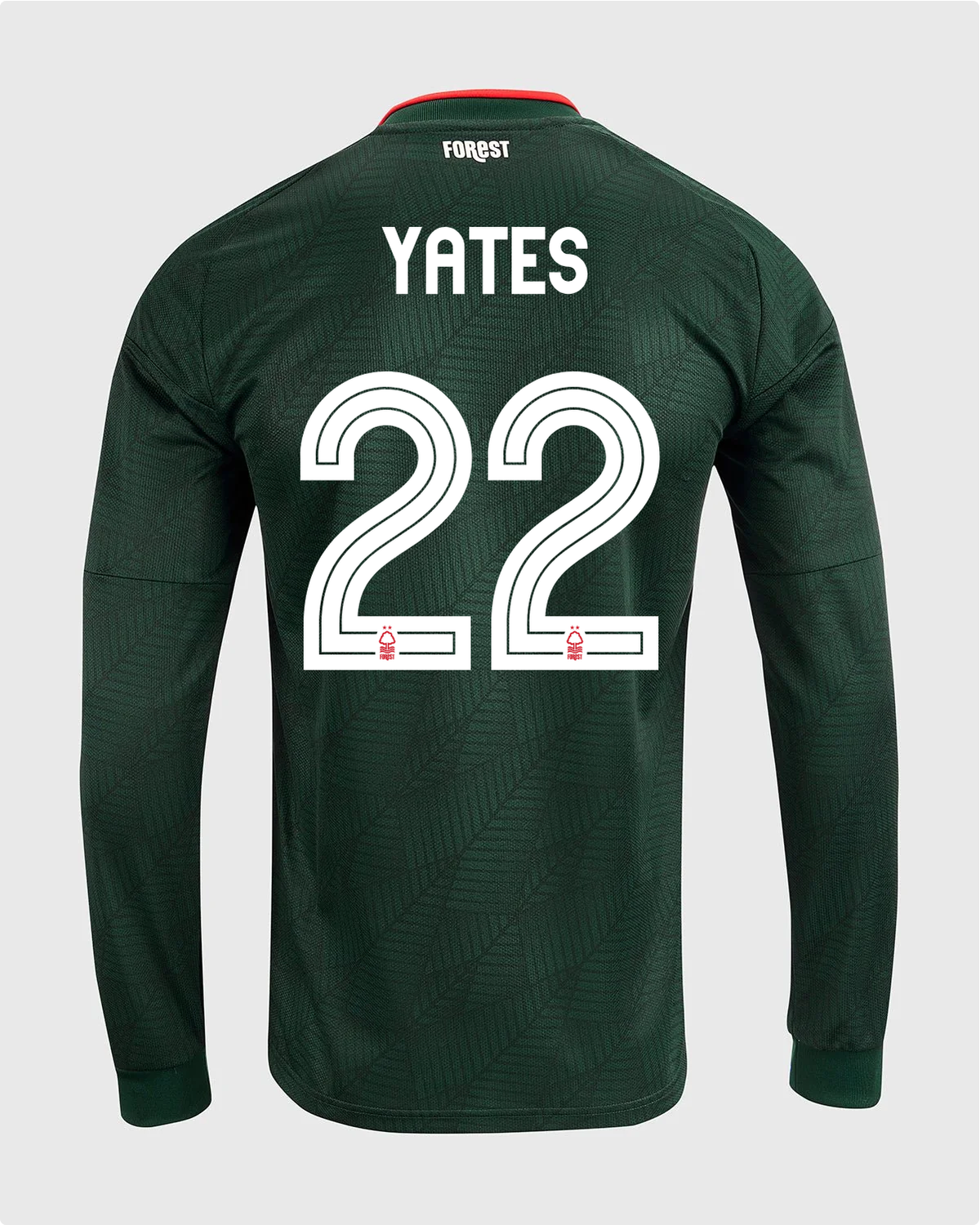 NFFC 26/27 Long Sleeve Away Shirt with Yates 22 NFFC Printing