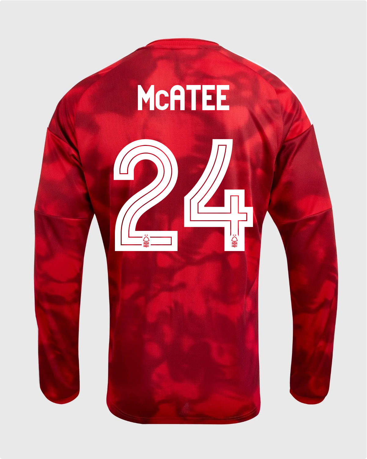 NFFC 26/27 Long Sleeve Home Shirt with McAtee 24 NFFC Printing