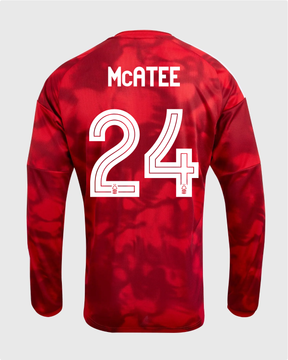 NFFC 26/27 Long Sleeve Home Shirt with McAtee 24 NFFC Printing