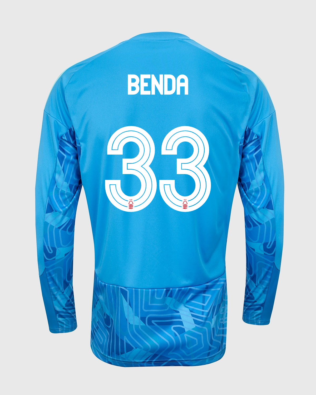 NFFC 26/27 Blue Long Sleeve Goalkeeper Shirt with Benda 33 NFFC Printing